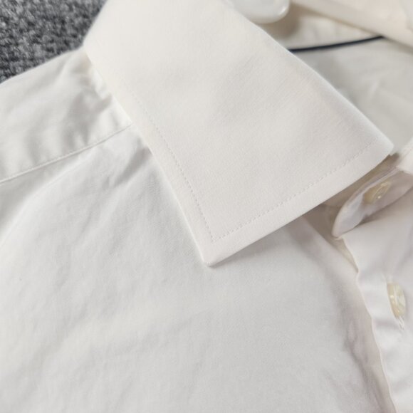 Eton Cotton Romania Contemporary 16 Poplin Convertible Cuff White Men Work Shirt - Picture 8 of 16